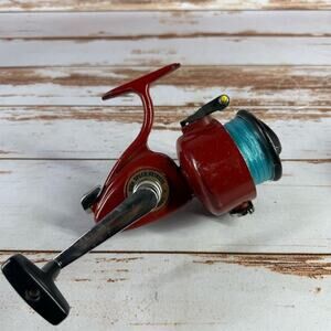 Vintage Olympic 540 Red Spinning Reel High Speed Ambidextrous Used